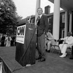 Ted Turner attends the CNN launch event in Atlanta, Ga., on June 1, 1980.