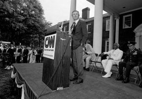 Ted Turner attends the CNN launch event in Atlanta, Ga., on June 1, 1980.