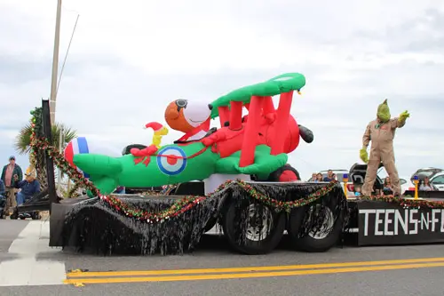 Teens-in-Flight took second place in Best Theme in Saturday's Holiday Parade in Flagler Beach. (Seth Dolan)