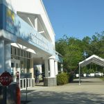 The outdoor Covid testing tent has returned outside the Health Department's office on Dr. Carter Boulevard in Bunnell. (© FlaglerLive)