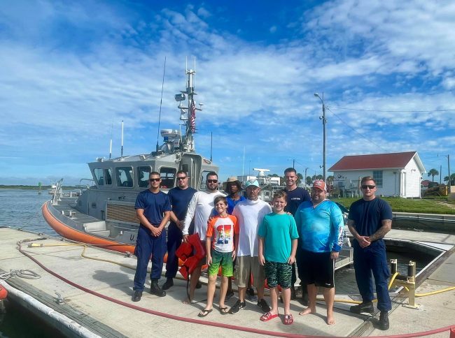 The Six and the Coast Guard crew. (Jason Arnett)