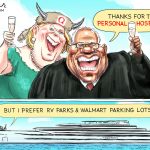 Clarence Thomas Personal Hospitality by Ed Wexler, CagleCartoons.com