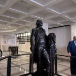 Statue of George Washington unveiled at the Florida Capitol on Feb. 20, 2025. (Photo by Jackie Llanos/Florida Phoenix)