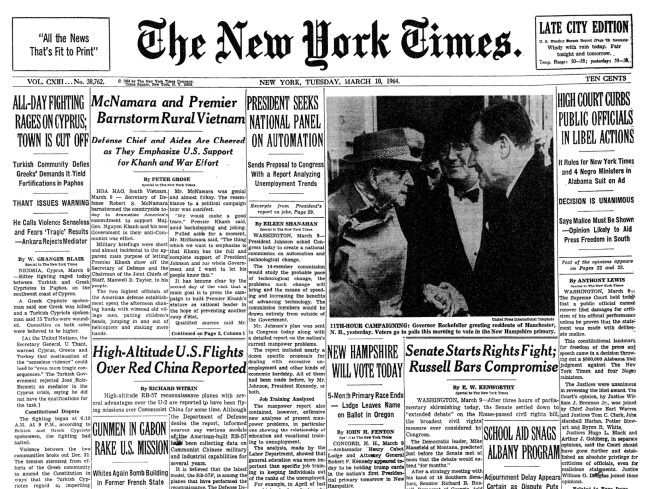 new york times sullivan case front page 