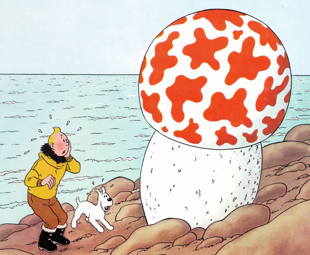 A detail from the cover of "The Mysterious Star," the Tintin comic book by Herge that seems to have inspired Kar Ove Knausgaard's "Morning Star."