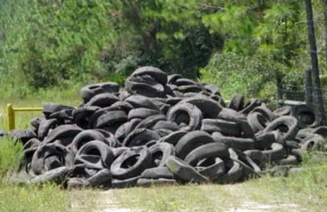 discarded tires old kings road