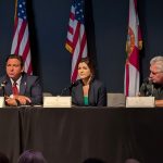 Ron and Casey DeSantis at the ARISE Church in Brandon on May 14, 2025. (Photo by Mitch Perry/Florida Phoenix)