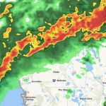 Bearing down: the Weather Channel's radar as of 1 p.m. Wednesday.