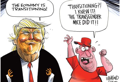 Economy is transitioning by Dave Whamond, Canada, PoliticalCartoons.com