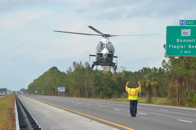 Trauma patients airlifted out of Flagler are typically taken to Halifax Hospital's trauma center in Daytona Beach. Florida Hospital Flagler doesn't have a trauma center and has no immediate plans to angle for one, because the local demographics don;t compel it to do so. (© FlaglerLive)