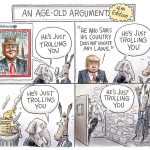 Trump acting like a King by Adam Zyglis, The Buffalo News.