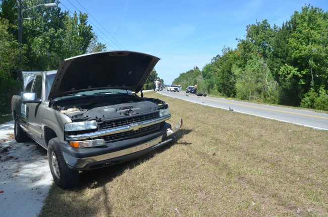 Ed Borges's truck. Click on the image for larger view. (© FlaglerLive)