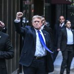Donald Trump arrives at Trump Tower in New York on May 30, 2024, after being found guilty on 34 felony counts.