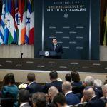 Secretary of State Marco Rubio speaks during the political terrorism conference on July 16, 2026, in Washington. Brendan Smialowski / AFP via Getty Images
