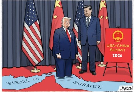 Diminished President Trump At China Summit by R.J. Matson, Portland, Maine.