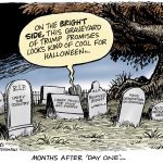 Graveyard of Trump promises by Paul Duginski, CagleCartoons.com