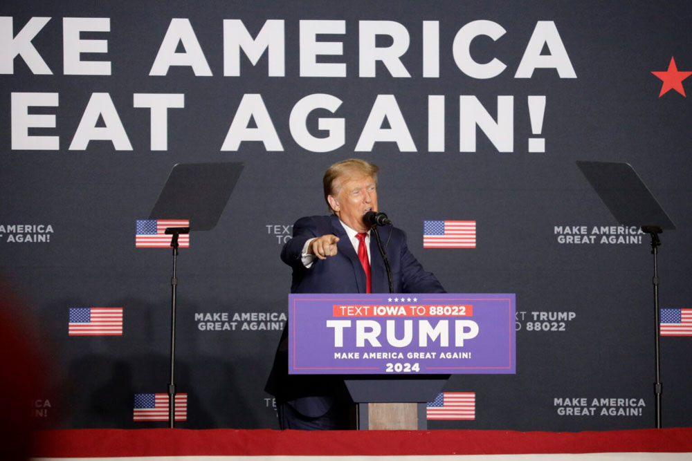 President Donald Trump's lawsuit against the Pulitzer board is before the Florida Supreme Court. (Photo by Jay Waagmeester for Iowa Capital Dispatch)