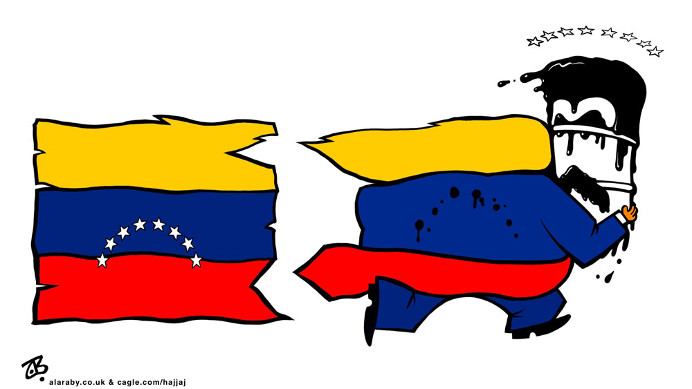 Trump Captures Maduro Venezuela Strikes Oil Barrel by Emad Hajjaj, Alaraby Aljadeed newspaper , London