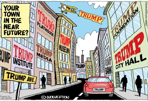 Trump's Name on Every Building in Your Town by Monte Wolverton, Battle Ground, Washington.