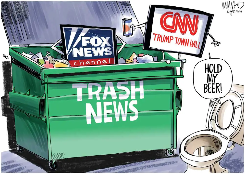Trash news by Dave Whamond, Canada, PoliticalCartoons.com