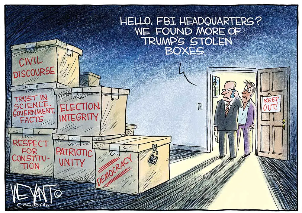  Trump's Other Stolen Boxes by Christopher Weyant, CagleCartoons.com