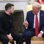 U.S. President Donald Trump and Ukrainian President Volodymyr Zelenskyy in the Oval Office on Feb. 28, 2025.