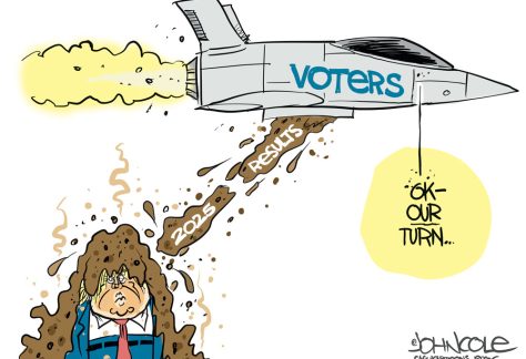 Voters dump on Trump by John Cole, PoliticalCartoons.com