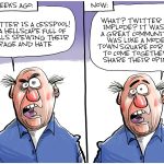 The Twitter Town Square by Dave Whamond, Canada, PoliticalCartoons.com