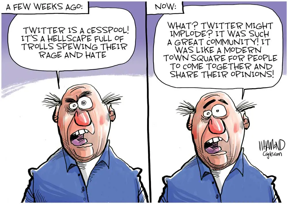  The Twitter Town Square by Dave Whamond, Canada, PoliticalCartoons.com