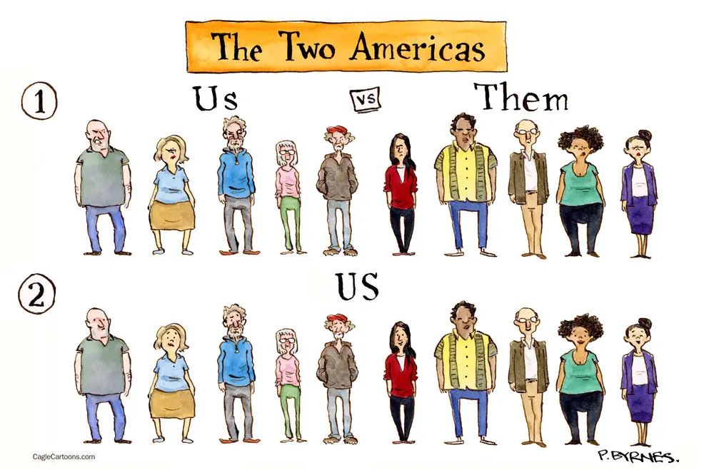 The two Americas, Pat Byrnes, PoliticalCartoons.com