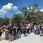 A student demonstration at the University of Central Florida last September. (© FlaglerLive)