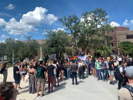 A student demonstration at the University of Central Florida last September. (© FlaglerLive)