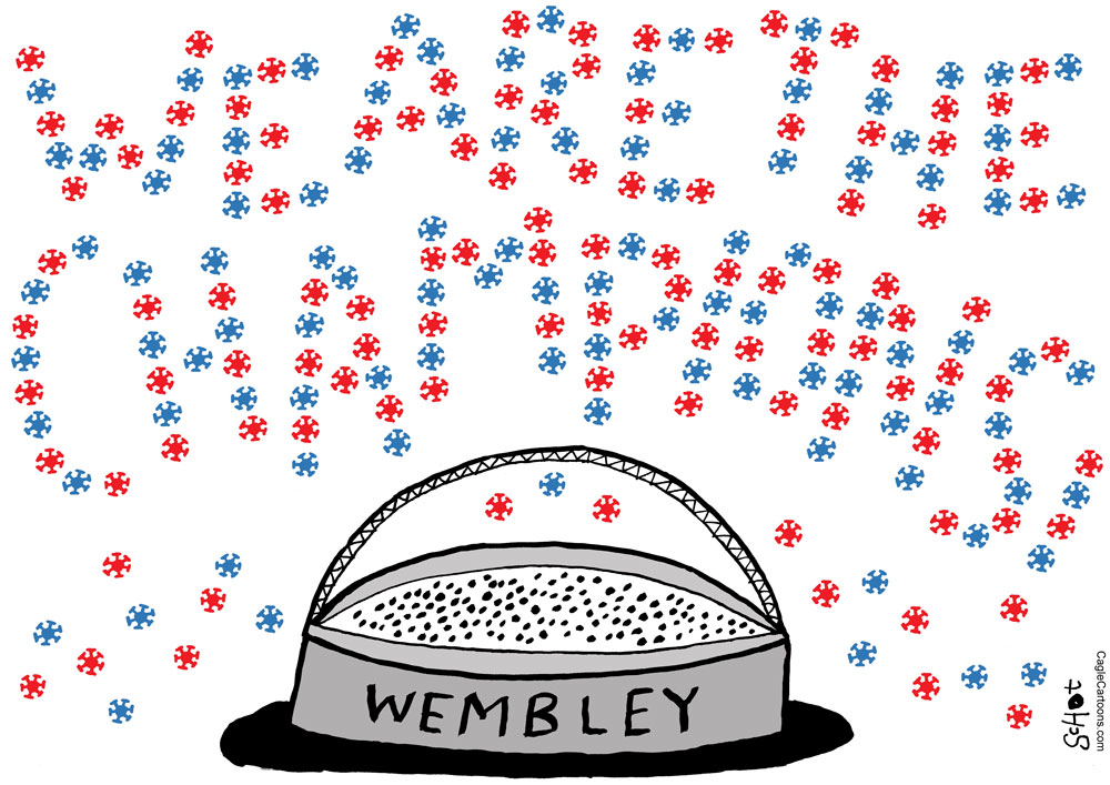 The final of Euro 2020 is at 3 p.m. Palm Coast Time, from Wembley Stadium in London, between England and Italy. Schot, De Volkskrant, Netherlands.