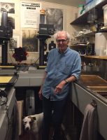 Jerry Uelsmann at work in his darkroom at his Gainesville home. (Jerry Uelsmann)