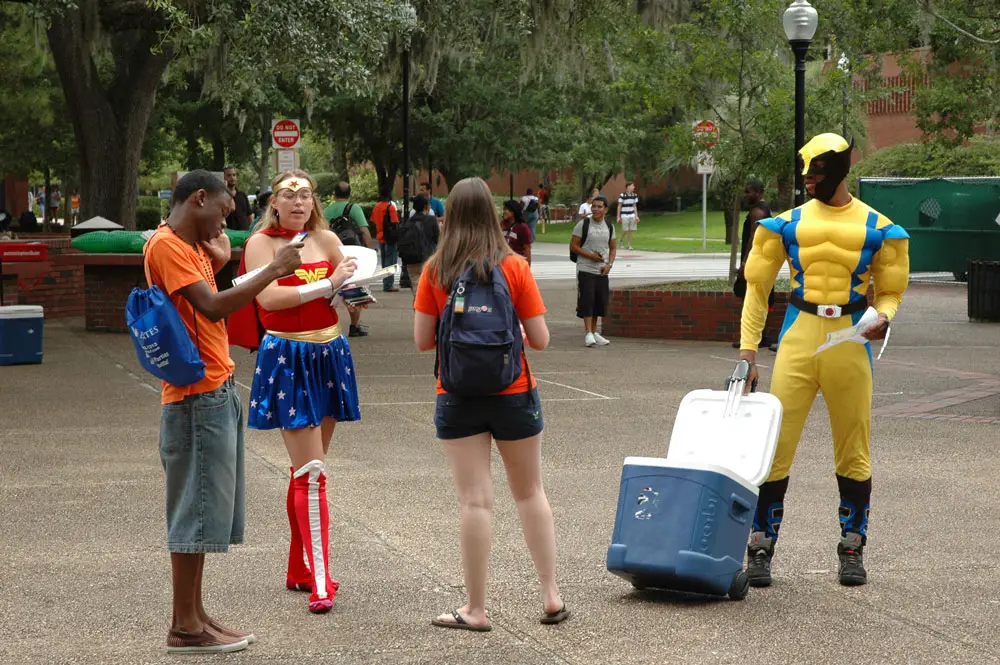 Turlington Plaza, a University of Florida "free speech zone." (Jeff Stevens)