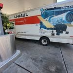 The U-Haul truck at RaceTrac. (FCSO)