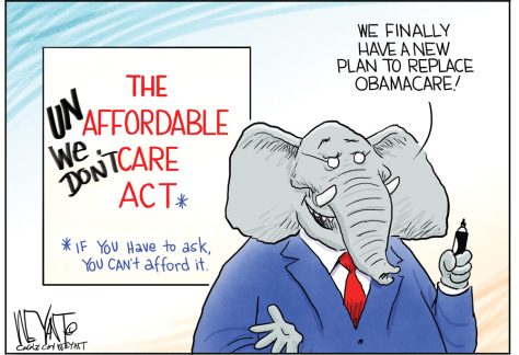 GOP's New Healthcare Plan by Christopher Weyant, CagleCartoons.com