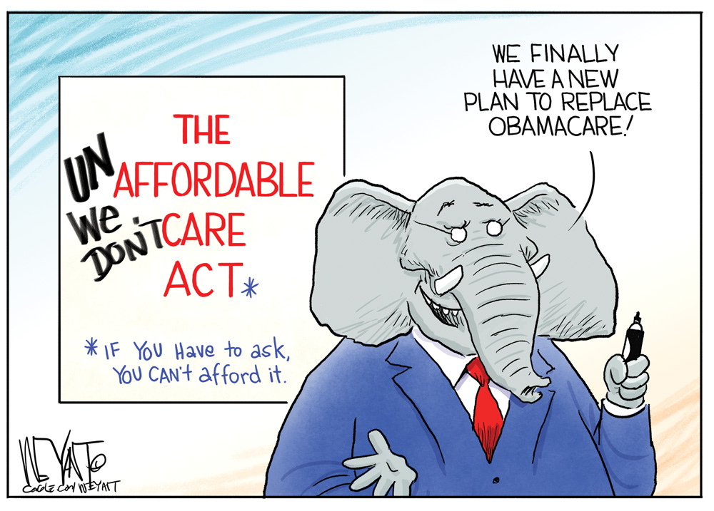 GOP's New Healthcare Plan by Christopher Weyant, CagleCartoons.com