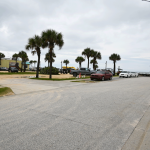 The undersea internet cables will land in the right of way on South 6th Street in Flagler Beach without encroaching on the city-owned parking lot, then snake on to a data center in Palm Coast's Town Center. (© FlaglerLive)