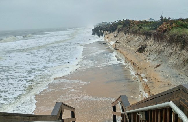 Flagler County Weather Spotter Jeff Majewski captured this image of erosion near Varn Park earlier today. Click on the image for larger view. 