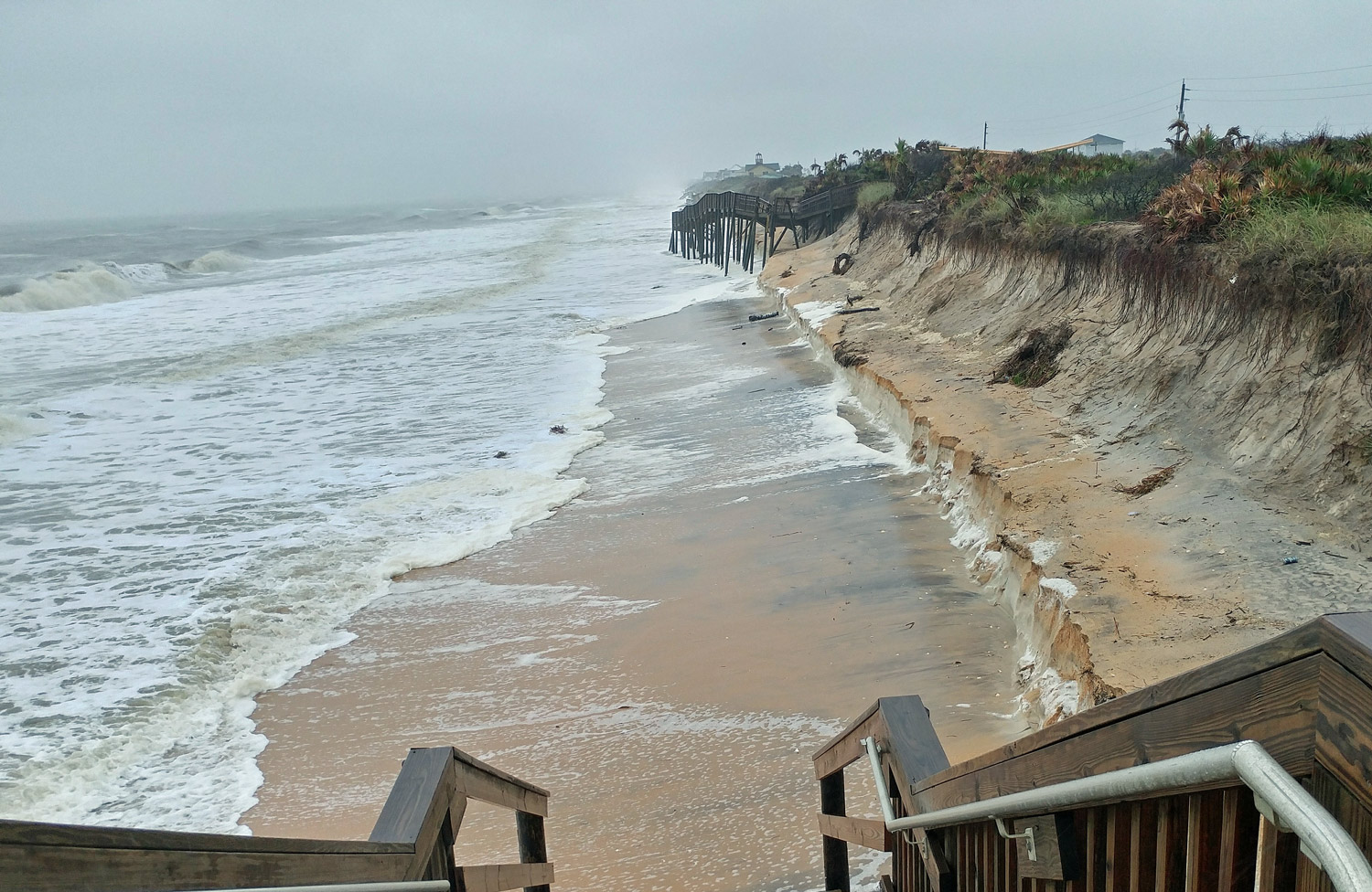Flagler County Weather Spotter Jeff Majewski captured this image of erosion near Varn Park earlier today. Click on the image for larger view.