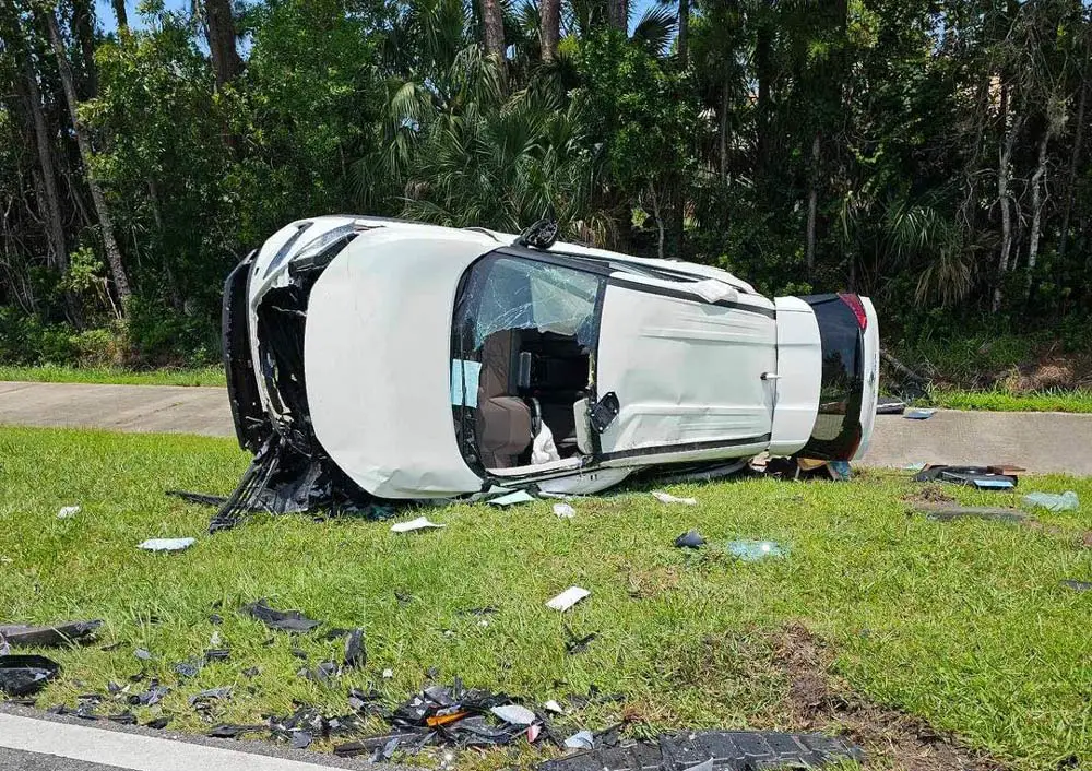 Four vehicles were involved in an early afternoon crash on Belle Terre Parkway and Whiteview Parkway, including a rollover. (Palm Coast Fire Department)