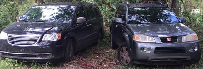 These two vehicles were recovered in Bunnell. (FCSO)