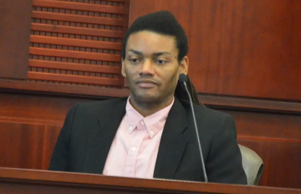 Victor Williams was on the stand for two and a half hours today. (© FlaglerLive)