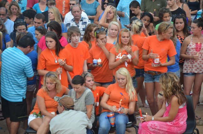 meredith smith and lane burnsed candlelight vigil.