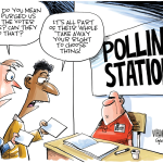 The Voter Purge by Dave Whamond, Canada, PoliticalCartoons.com