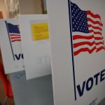 As in all primaries, the voting booths have not been the busiest. (© FlaglerLive)