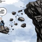 Voting Rights Crumble by Kevin Siers, The Charlotte Observer.