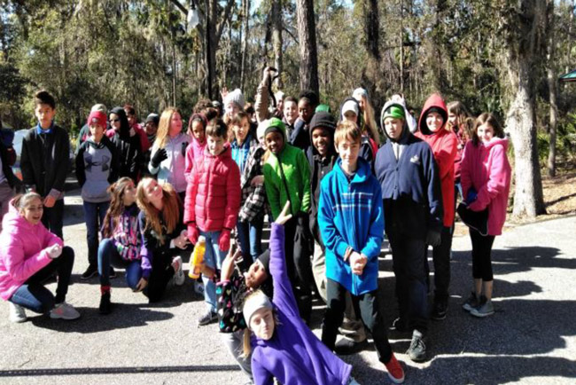 Palm Coast reports that frigid temperatures did not deter the Wadsworth Elementary School 5th graders’ participation in this week’s C.H.I.R.P. events at Linear Park. The students learned about protecting our waterways and about how to help protect the various sea creatures from pollutants. (Palm Coast)
