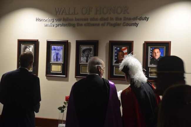 The Wall of Honor. Click on the image for larger view. (© FlaglerLive)